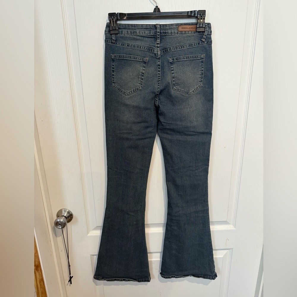 Kendall & Kylie Dark Blue Flare Jeans - Picture 3 of 3
